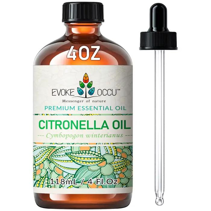 Huiles essentielles EVOKE OCCU Citronella, 118ML/4 Fl.Oz. Huile non fendue pour le nettoyage, la raf