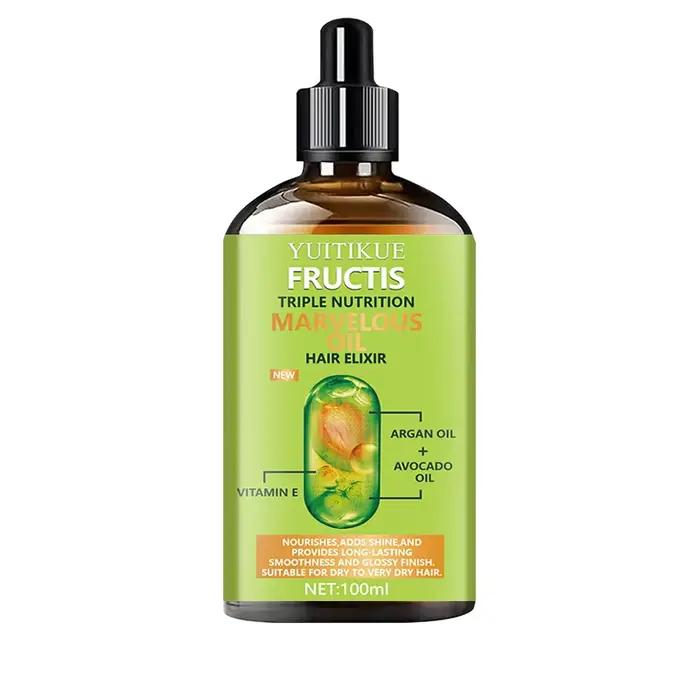 Huile capillaire YUITIKUE Fructis Triple Nutrition |   Argan, avocat et vitamine E, lisse et brillan