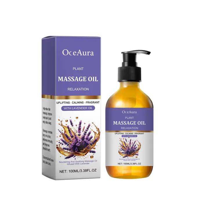 Huile de Massage relaxante à la lavande, hydratante pour le corps, éclaircit la peau, raffermissant,
