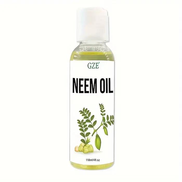Huile de GZE Neem pour la peau, la croissance des cheveux non dilueuse pressée à froid, utilisée pou