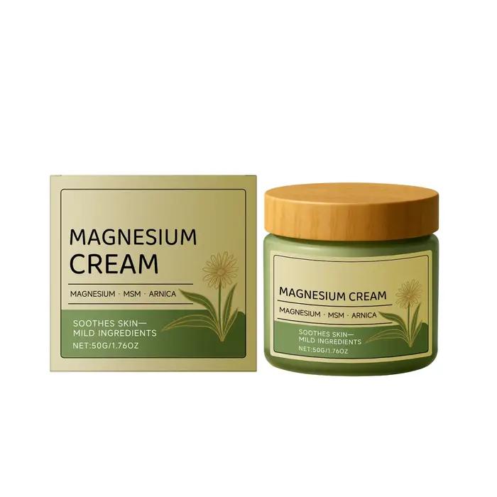 Crème au magnésium hydratation longue durée apaisante rafraîchissante soulagement corporel préventio