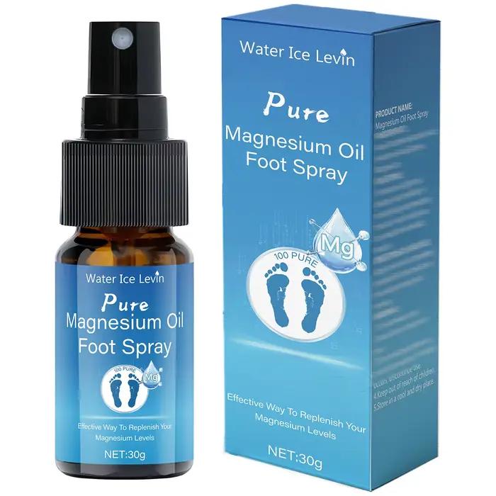 Spray pour les pieds à l'huile de magnésium pur avec vitamine E - Soin des pieds hydratant et à abso