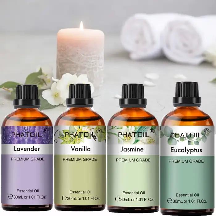 PHATOIL 30ml huiles essentielles d'arbre à thé lavande menthe poivrée vanille pour la fabrication de