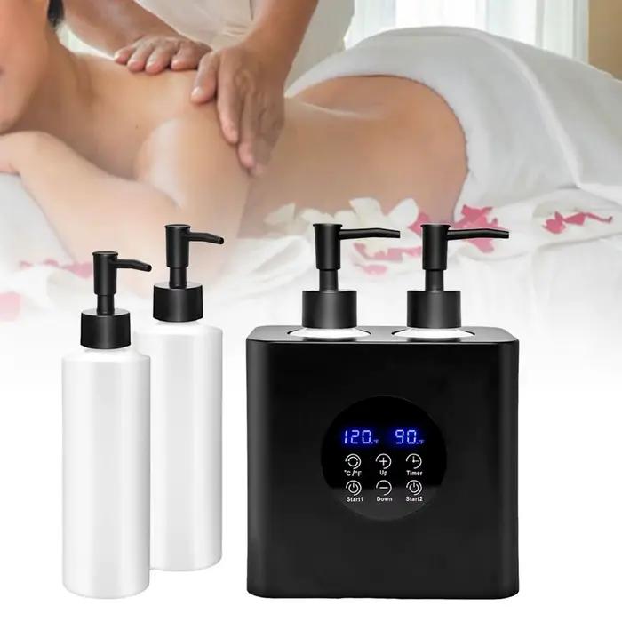 Chauffe-huile de massage double bouteille, écran LED à chauffage rapide, chauffe-biSantos profession