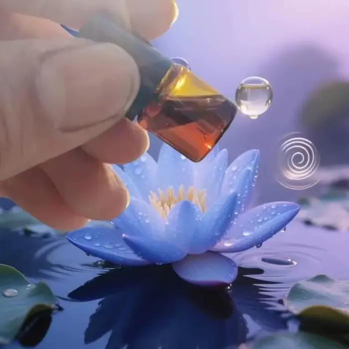 Huile de Lotus Bleu Bio Pure |   Qualité supérieure |   Pour les soins de la peau, le soulagement du