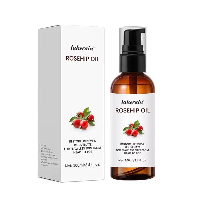 (100ml/3.4 Fl Oz) Huile de graines de rose musquée pour la relaxation des cheveux, ingrédients natur