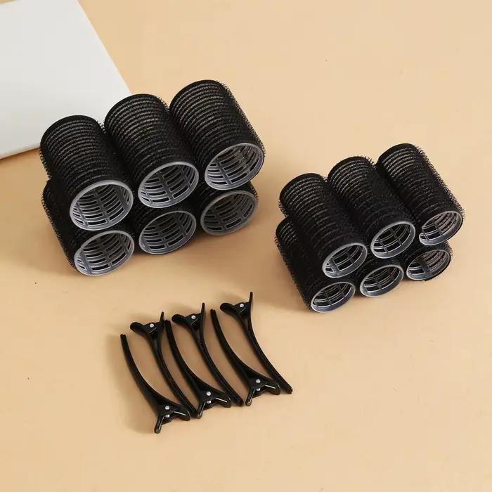Ensemble de rouleaux à cheveux avec Clips, 18 pièces, bigoudis auto-agrafants pour cheveux longs/moy