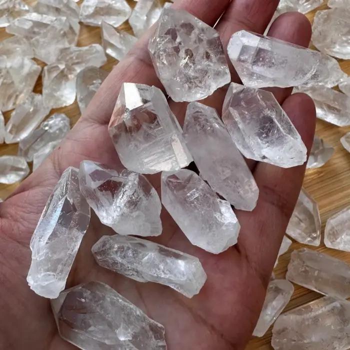 Cristaux de quartz clair de 1oz/3oz/5oz, pointes de quartz clair brutes, collection et enseignement 