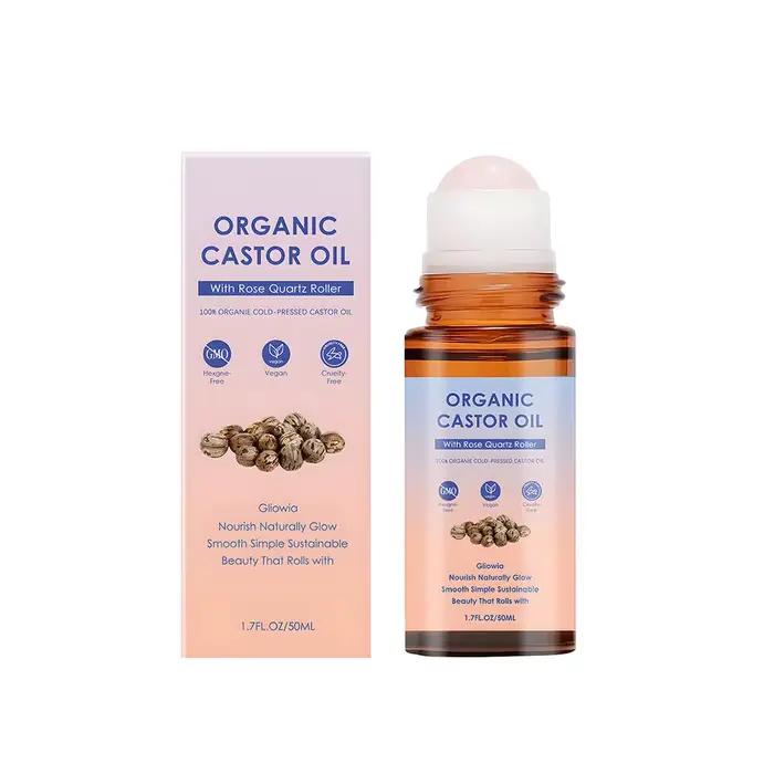 Huile de ricin en roll-on, soin nourrissant doux pour la peau, massage corporel portable, lisse les 