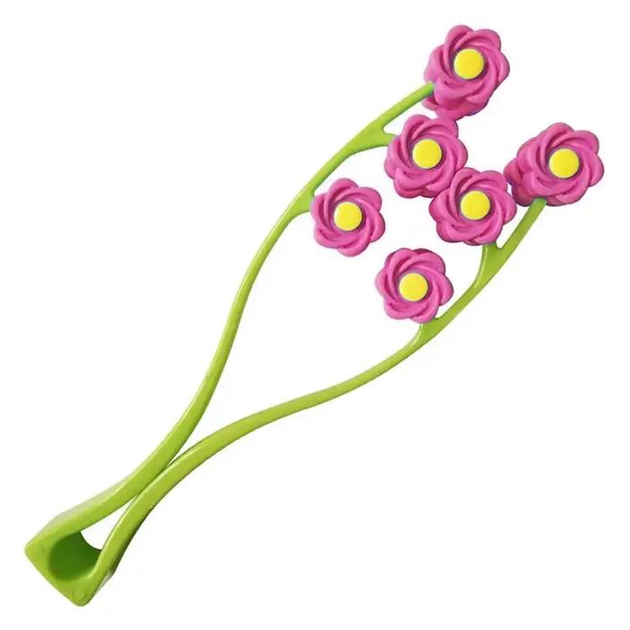 Rouleau de massage facial portable en forme de fleur, anti-déformable, lifting, amincissant, relaxat