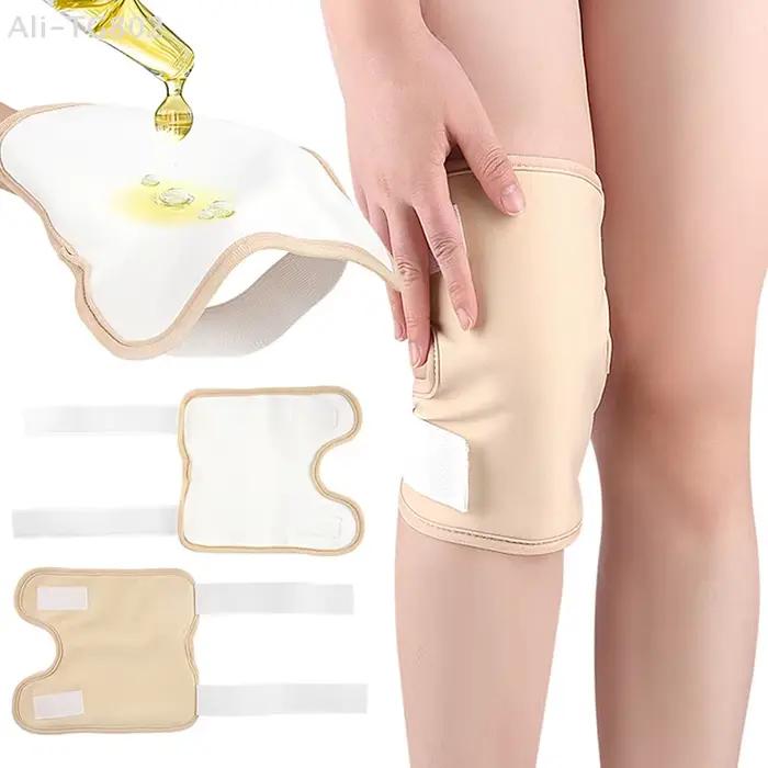 Compresse Réutilisable à l'Huile de Ricin pour Genoux et Coudes – Bandages Ajustables pour Soins Mus