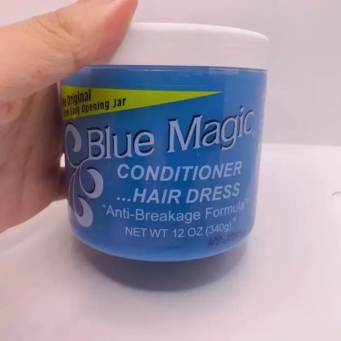 Huile de ricin magique pour cheveux bleus, nourriture, vitamine E, germe de blé, 340g