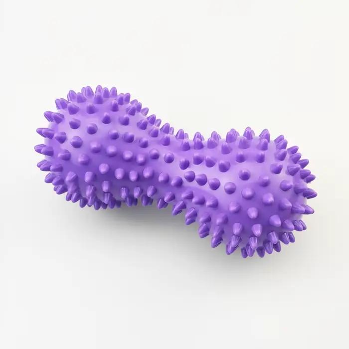 Rouleau de massage des pieds en forme d'arachide, boule de libération myofasciale à picots pour le f