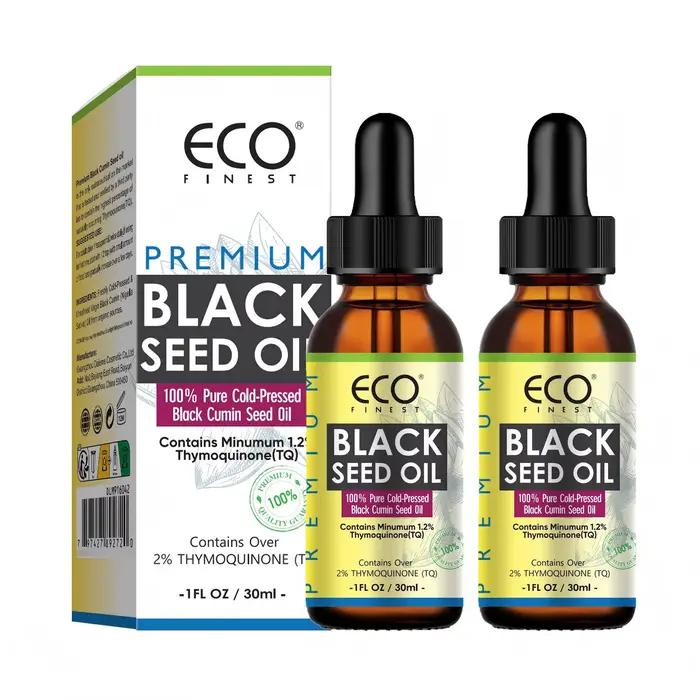 Huile de cumin noir ECO, première qualité, pour la croissance des cheveux, épaississement des cheveu
