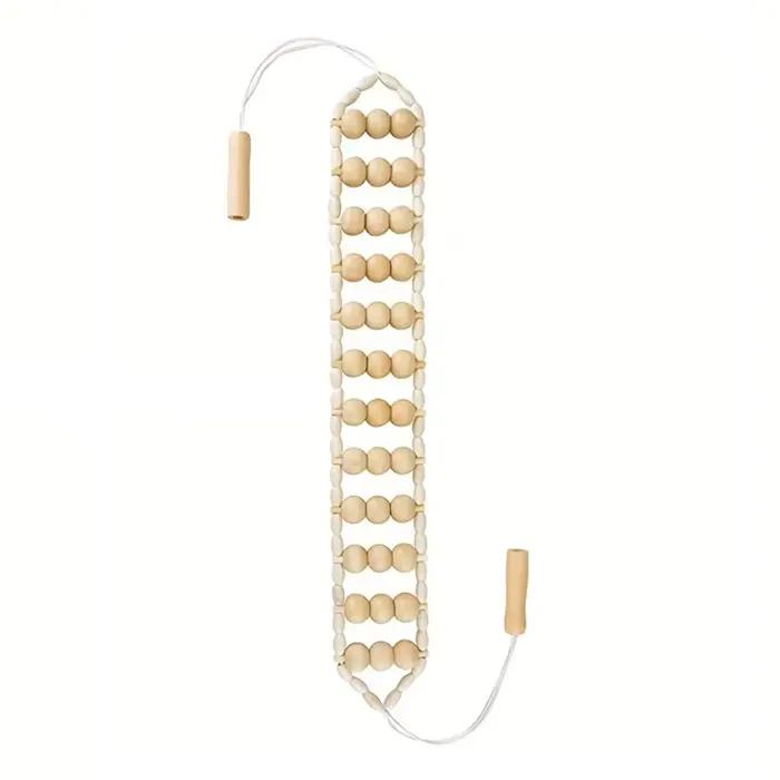 Outil de corde de rouleau de Massage du dos en bois, outils de Massage en bois, roulement portatif, 