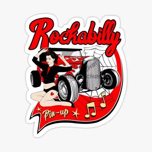 Autocollant de voiture sexy Rockabilly Rock and Roll Pin Up Guitar Girl, autocollant décoratif auto-