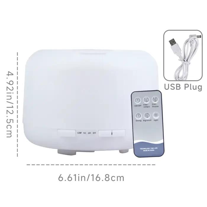 Diffuseur d'huiles essentielles de 500ml, diffuseur silencieux de brume d'aromathérapie, humidificat