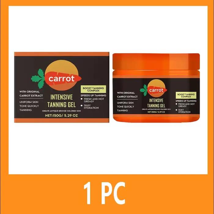 Gel Bronzant Hydratant à la Carotte, Léger et à Absorption Rapide, Rehausseur de Teint Naturel Sans 