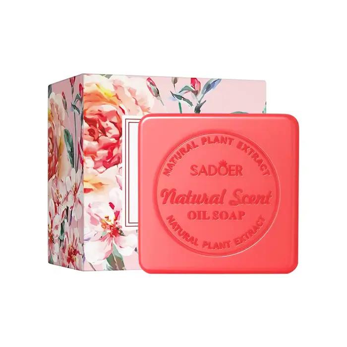 Savon artisanal naturel à l'huile essentielle de rose, savon pour le bain régulateur de sébum, netto