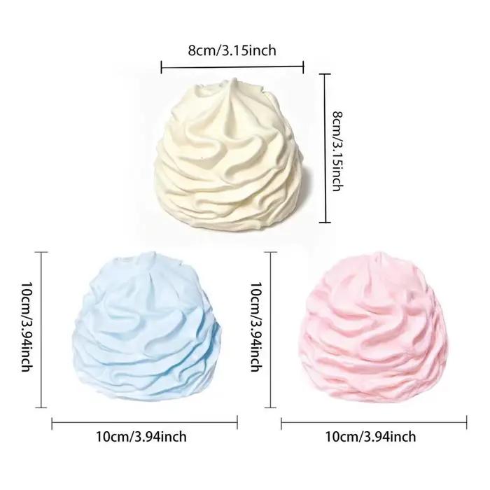 Jouet Squishy en forme de rouleau de crème - Jouet de relaxation malléable en silicone souple simulé