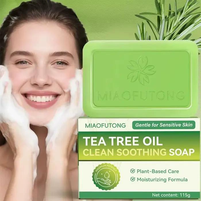 Savon à l'huile d'arbre à thé, savons naturels pour le nettoyage de la peau du corps, contrôle du sé