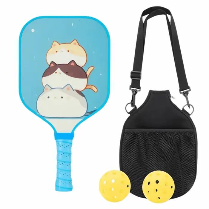 Ensemble de Pickleball pour enfants de dessin animé, raquettes de Pickleball légères et colorées pou