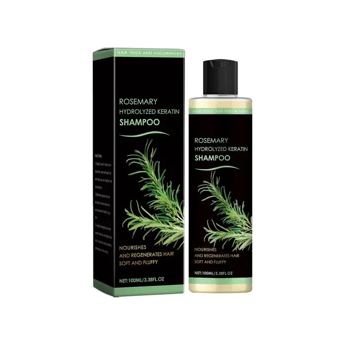 Shampoing à l'huile de romarin pour la croissance des cheveux, prévient la perte de cheveux, volumat