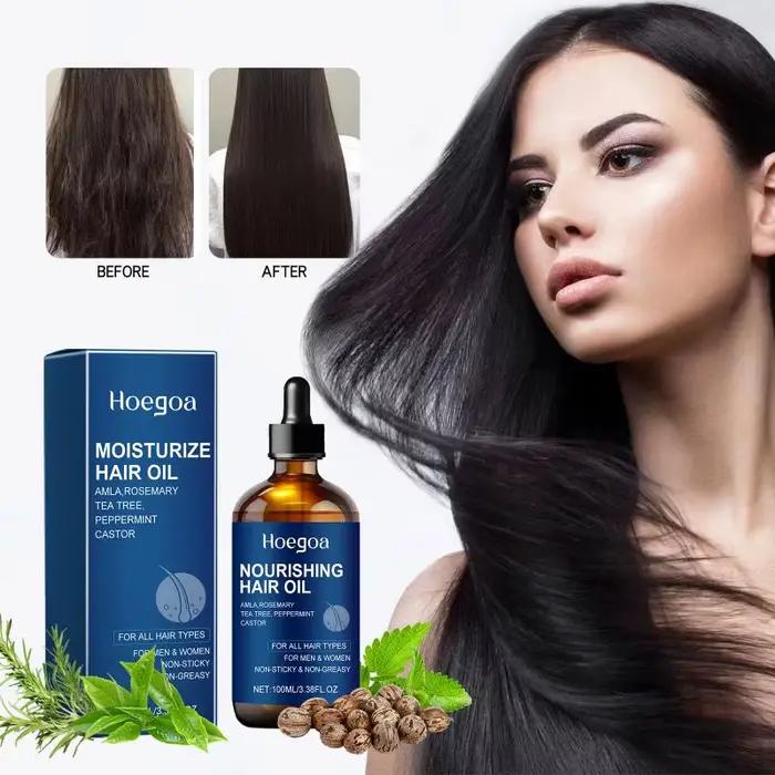 Huile Essentielle Capillaire Nourrissante Hoegoa : Répare les Pointes Sèches et Frisées, Hydrate et 