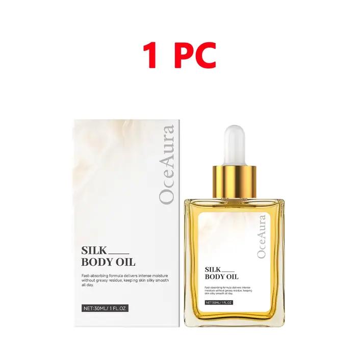 Huile corporelle en soie pour femmes, traitement raffermissant et anti-âge pour la peau crêpeuse, hy
