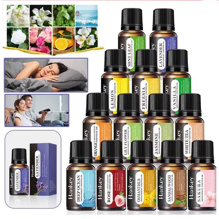 Ensemble d'aromathérapie d'huile essentielle végétale soluble dans l'eau de 10ML pour humidificateur