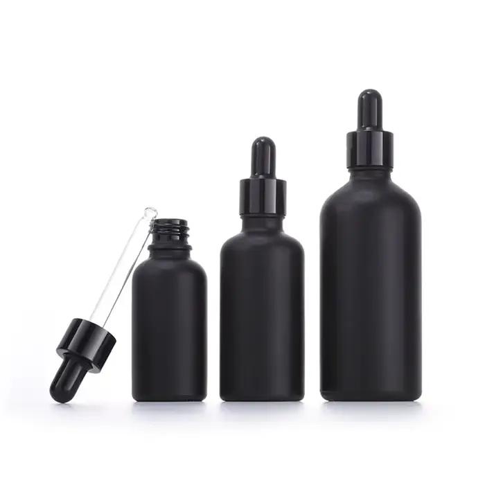 Bouteille compte-gouttes en verre de 10ml 30ml 50ml 100ml, bouteille d'huile Fine, gommage, évitemen