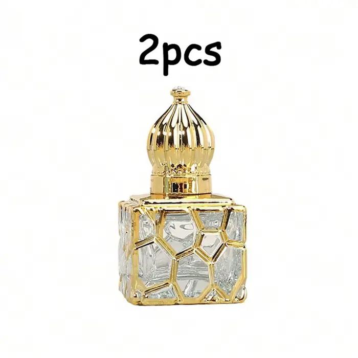 Bouteilles à roulettes en verre portables de 10ml, 2 pièces, pour huile essentielle, bouteilles de p