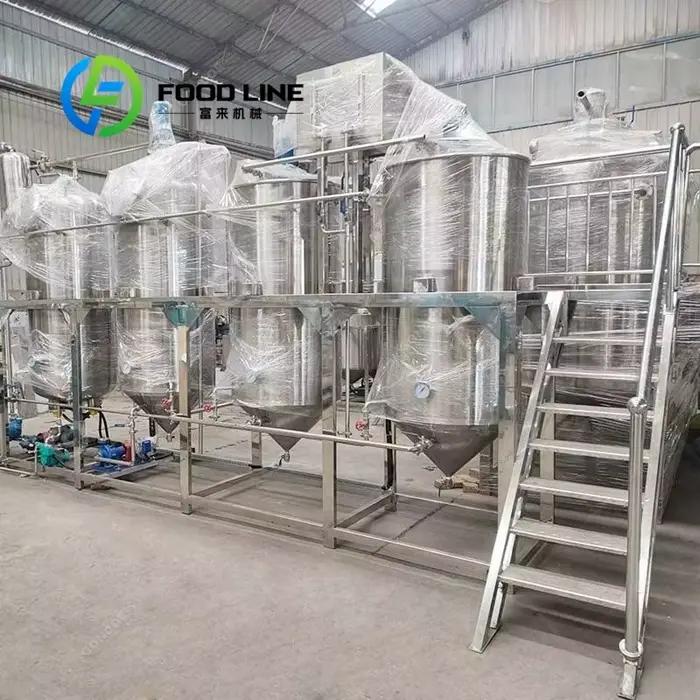 Ligne de traitement d'huiles comestibles, machine de pressage à froid et à chaud, système de raffina