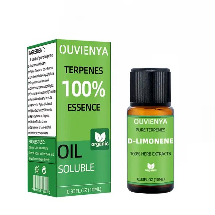 Huile essentielle de terpène pure biologique, extraits d'herbes avec de l'huile soluble comme liquid