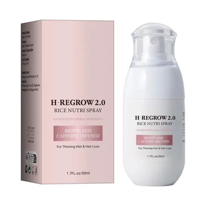 Spray capillaire au caféine et au gingembre naturel - Formule de biotine de lysine premium 50 ml. Tr