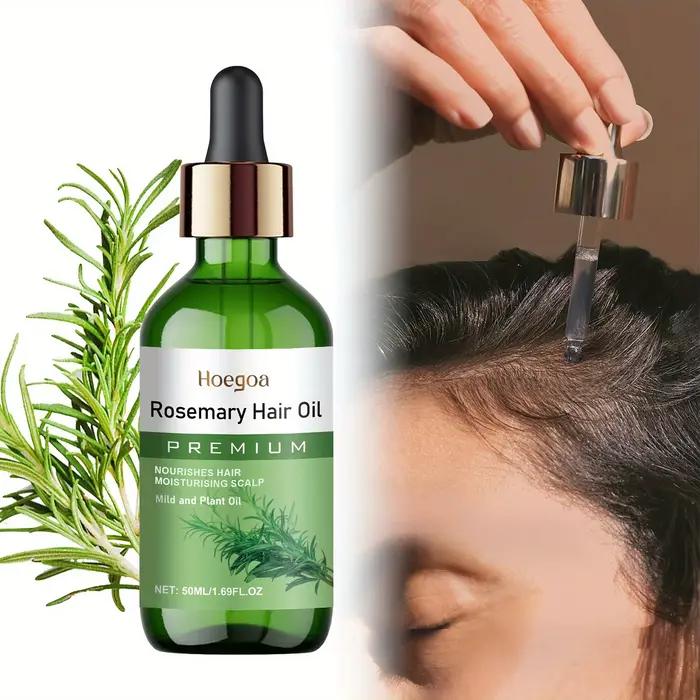 Huile capillaire au romarin, 50ml, contient des graines de ricin de Batana, nourrissante, hydratante