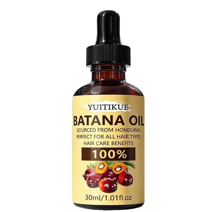 Huile capillaire YUITIKUE 100% pure d'huile de Batana du Honduras, soin nourrissant pour tous types 