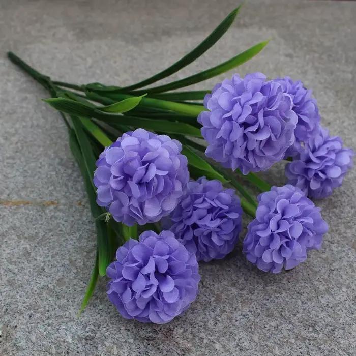 Fleurs d'hortensia artificielles en soie, boules d'oignon, Bouquet de demoiselle d'honneur, décor de