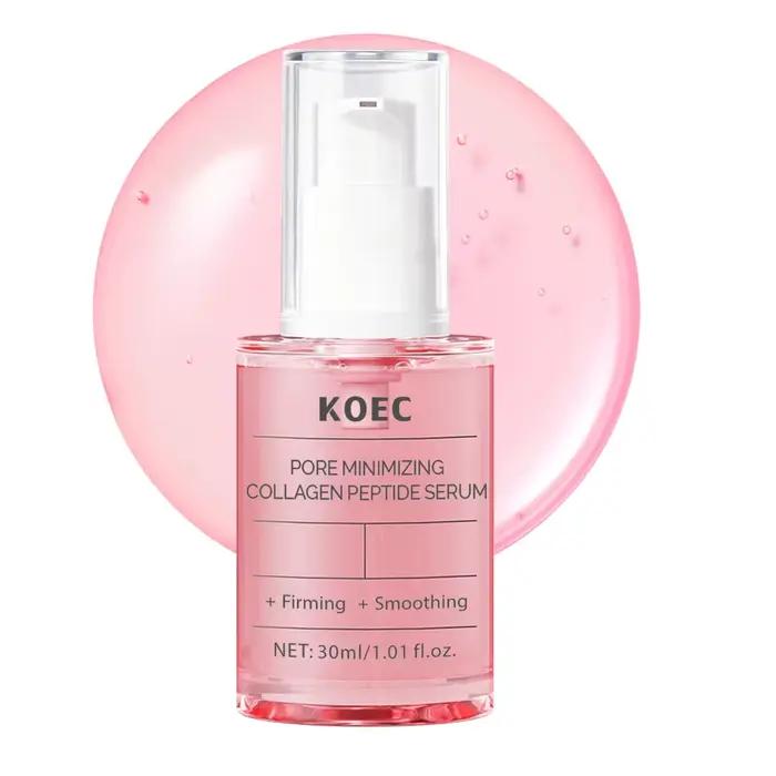 Sérum au collagène et peptides pour affiner les pores, raffermir la peau et booster l'éclat, soin re