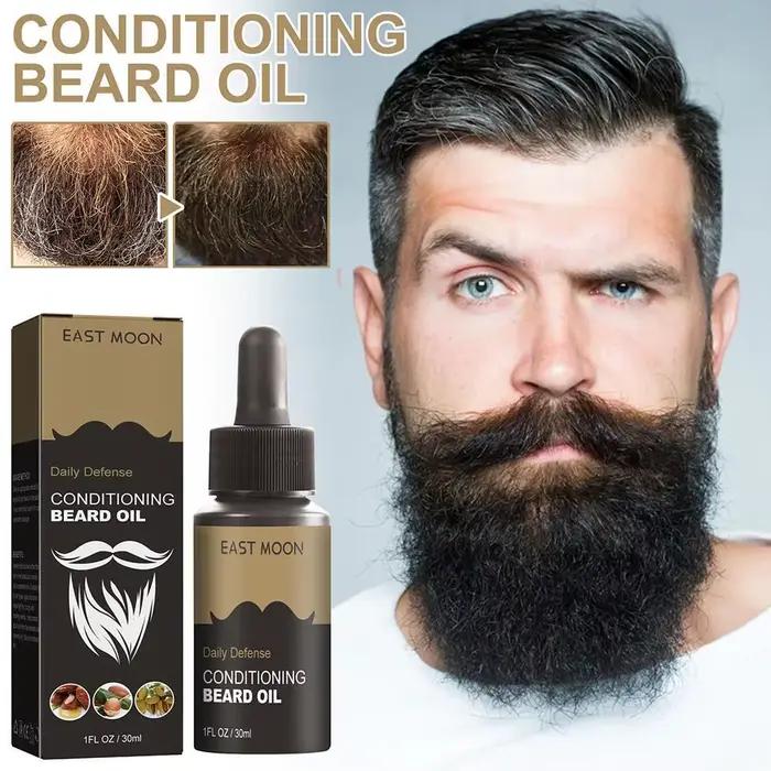 30ml huile de croissance de barbe sérum pour hommes croissance de barbe et toilettage adoucir renfor