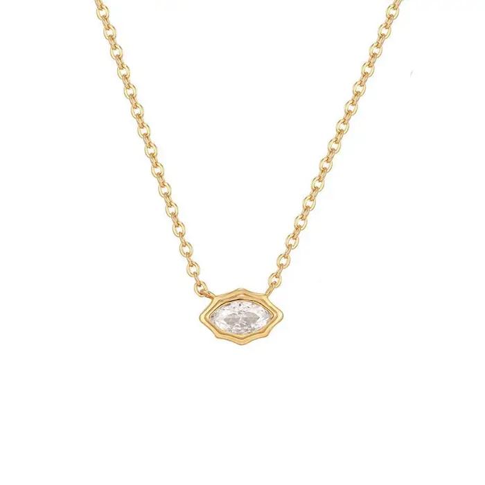 Multi Zcomprend-Collier Pendentif Rond Elliptique, Règle Minimaliste, Placage à la Mode pour la Prot