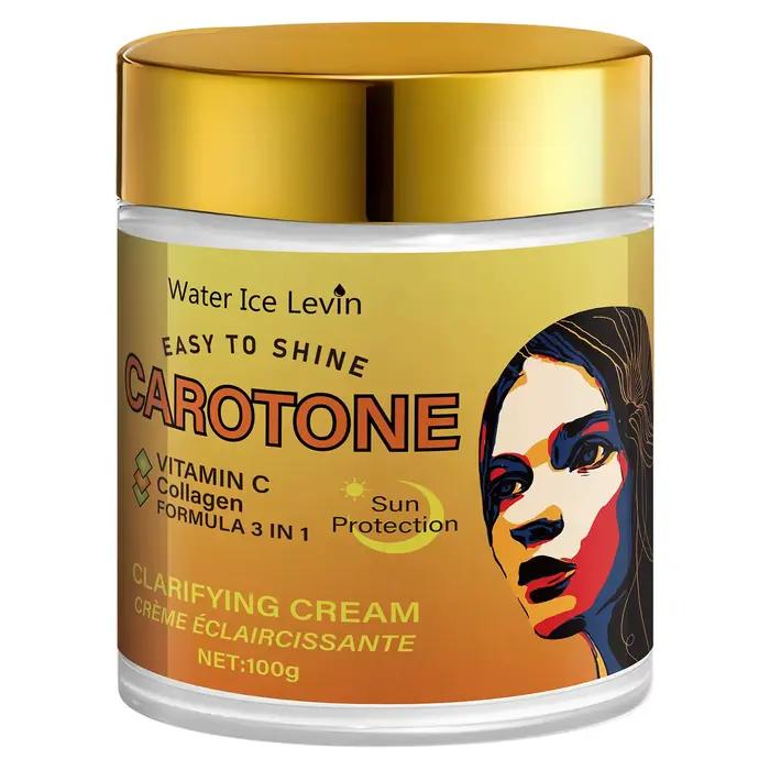 Crème visage riche en bêta-carotène, éclaircissante et antioxydante, hydratante et hydratante en pro
