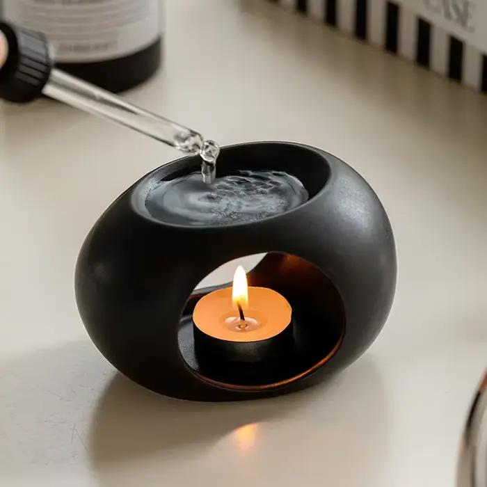 Bougeoir chauffant en céramique, brûleur d'huile essentielle, diffuseur de roseaux, four domestique,