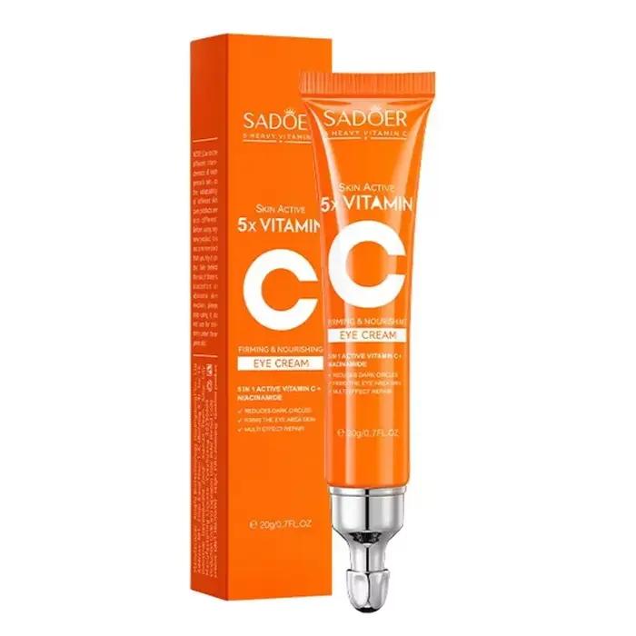 Crème pour les yeux à la vitamine C, Anti-cernes, dissolvant de sacs pour les yeux, hydratant, éclai
