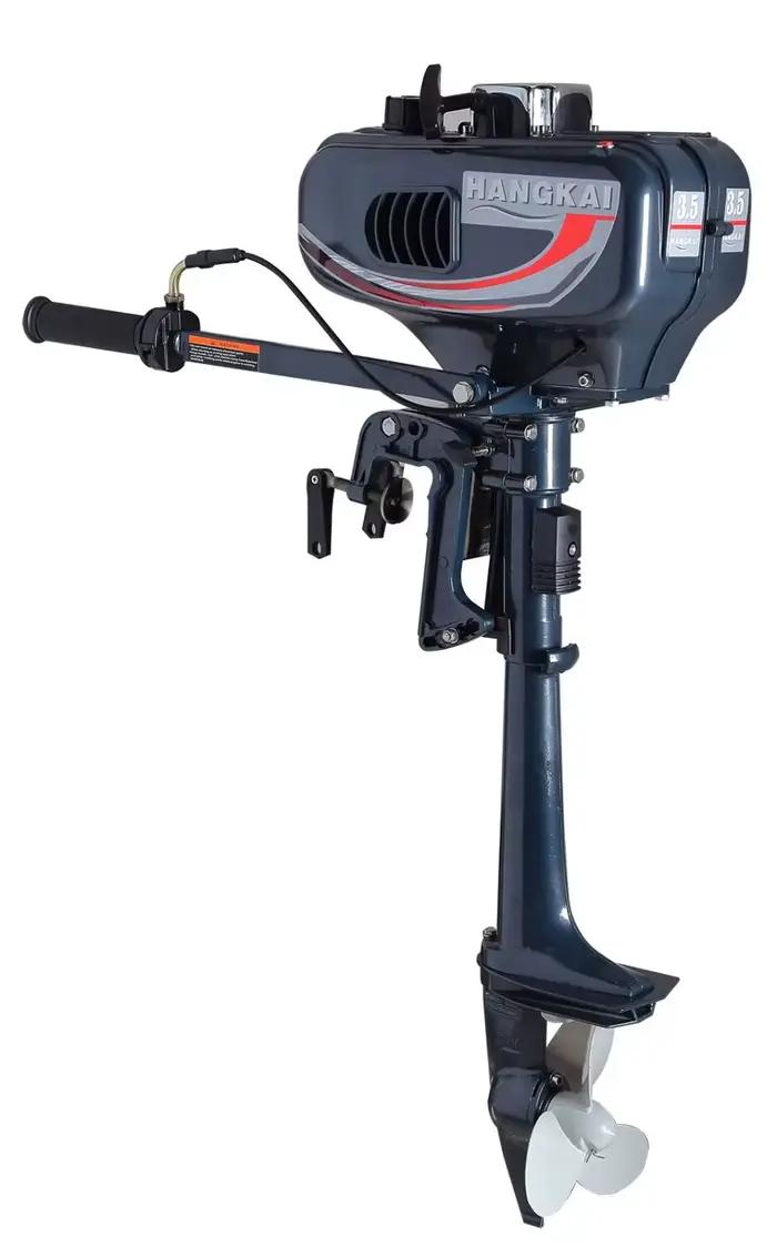 Bonne qualité Hangkai 2 temps 3.5HP bateaux moteurs moteur hors-bord refroidi à l'eau 100% garantie 