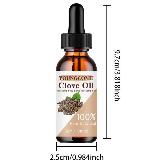 Huile essentielle de clous de girofle, 2 pièces, aide à garder la peau, hydrate et améliore l'élasti