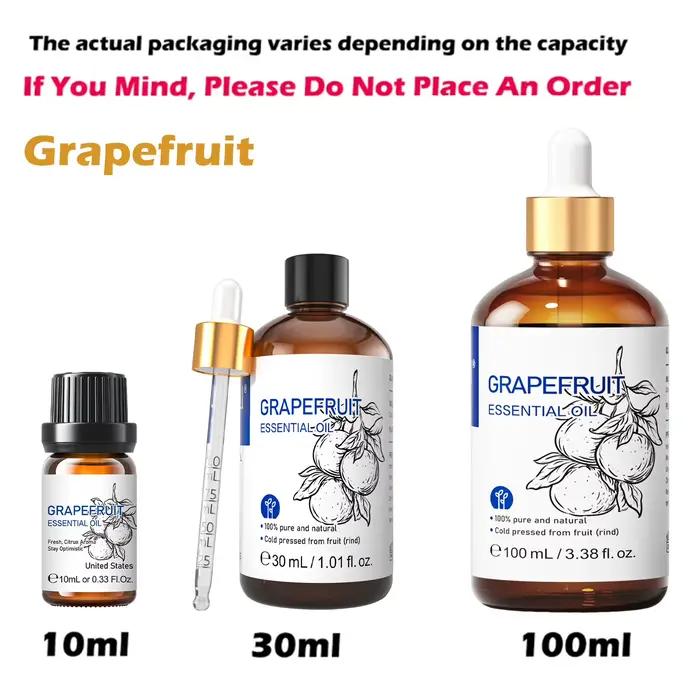 HIQILI Huile essentielle avec compte-gouttes, 10 ml/30 ml/100 ml, citronnelle/basilic/romarin/arbre 