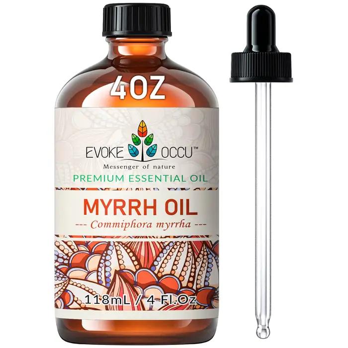 Huiles essentielles d'encens de Myrrhe EVOKE OCCU, 118 ml/4 fl.oz. Huile de Myrrhe Pure pour le Soul