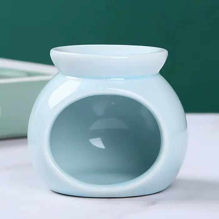 Brûleur d'huile essentielle en céramique, Mini bougeoir d'encens, artisanat en céramique coloré, dif