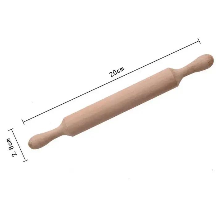Rouleau à pâte en bois de 20Cm de Long, pour la cuisson, décoration de gâteau Fondant, Mini rouleau 